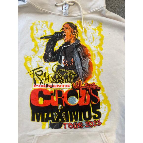Jerzees Nublend Mens Extra Large Travis Scott Circus‎ Maximus Tour 2023 Hoodie - Picture 3 of 15
